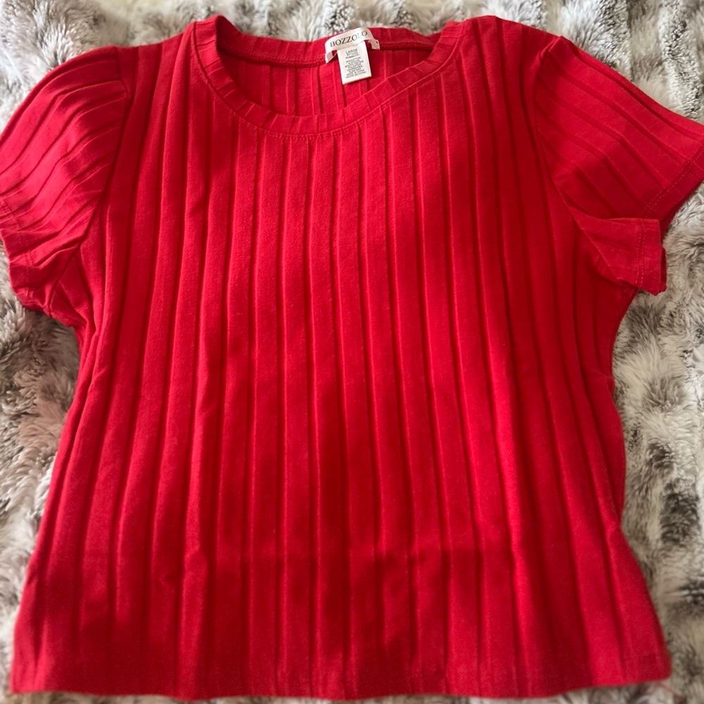 Bozzolo Scarlet Ribbed Tee